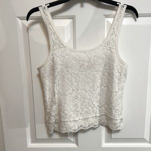 Hollister lace cropped tank